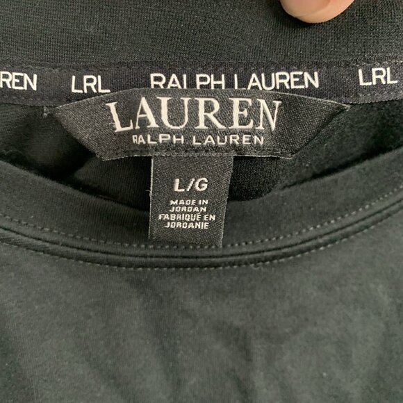 Lauren Ralph Lauren Black Label Shirt Womens Large Viscose Blend Short Sleeve - Picture 5 of 9